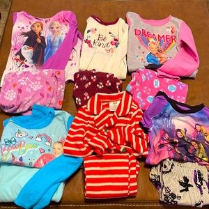 Bundle of 6 sets of girl pajamas